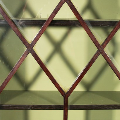 Glass Cabinet Mahogany Walnut England 19th Century