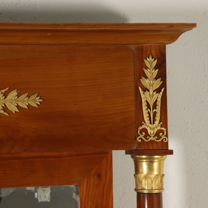 Konsole mit Spiegel Kirchbaum Bronze Marmor Italien 19.Jahrhundert.