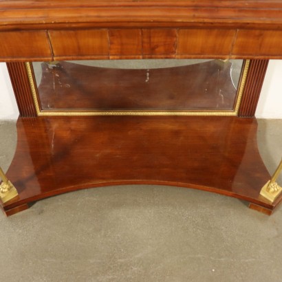 Console with Mirror Charles X Cherry Italy First Half of 1800s