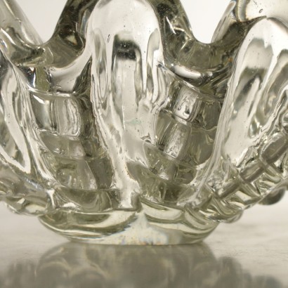 Elliptische Schale Glas Murano Italien 40er Jahre