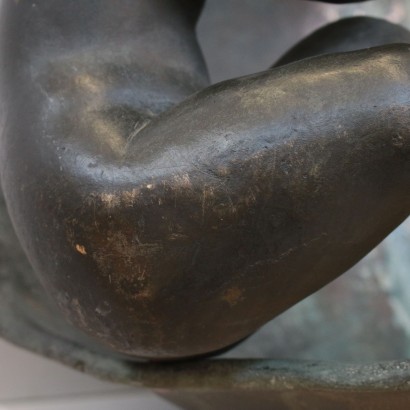 Fontana Bronzeskulptur Italien 20.Jahrhundert.