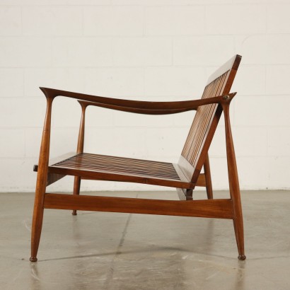 Bench Solid Mahogany Vintage Argentine 1950s