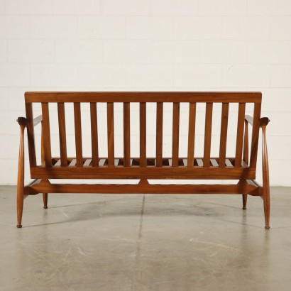 Bench Solid Mahogany Vintage Argentine 1950s