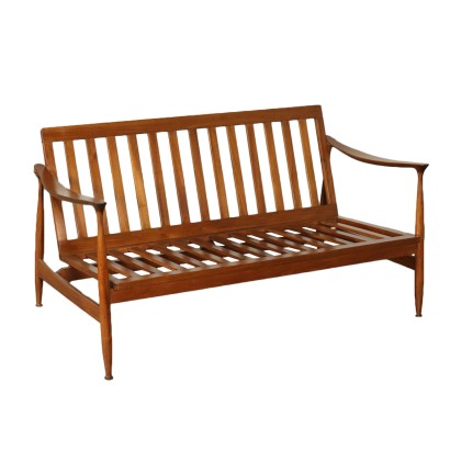 Bench Solid Mahogany Vintage Argentine 1950s