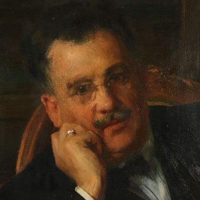Male Portrait by Luigi Brignoli Oil Painting 1924