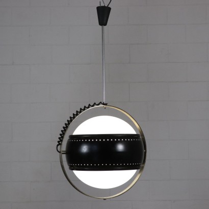 Ceiling Lamp Metal Aluminium Vintage Italy 1960s