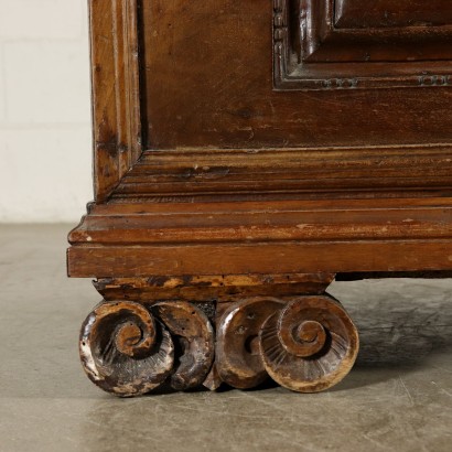 Storage Bench Walnut Manufactured in Italy 18th Century