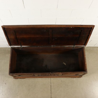 Storage Bench Walnut Manufactured in Italy 18th Century