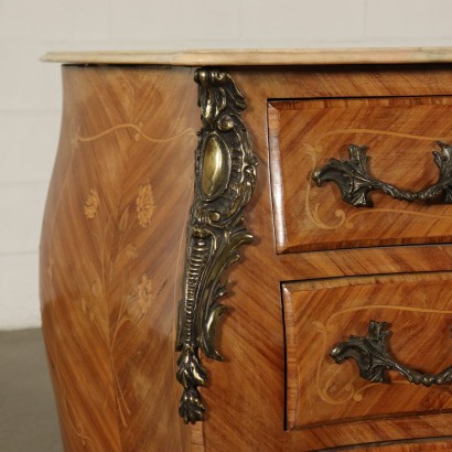 Revival Chest of Drawers Marple Top Bronze Italy 20th Century