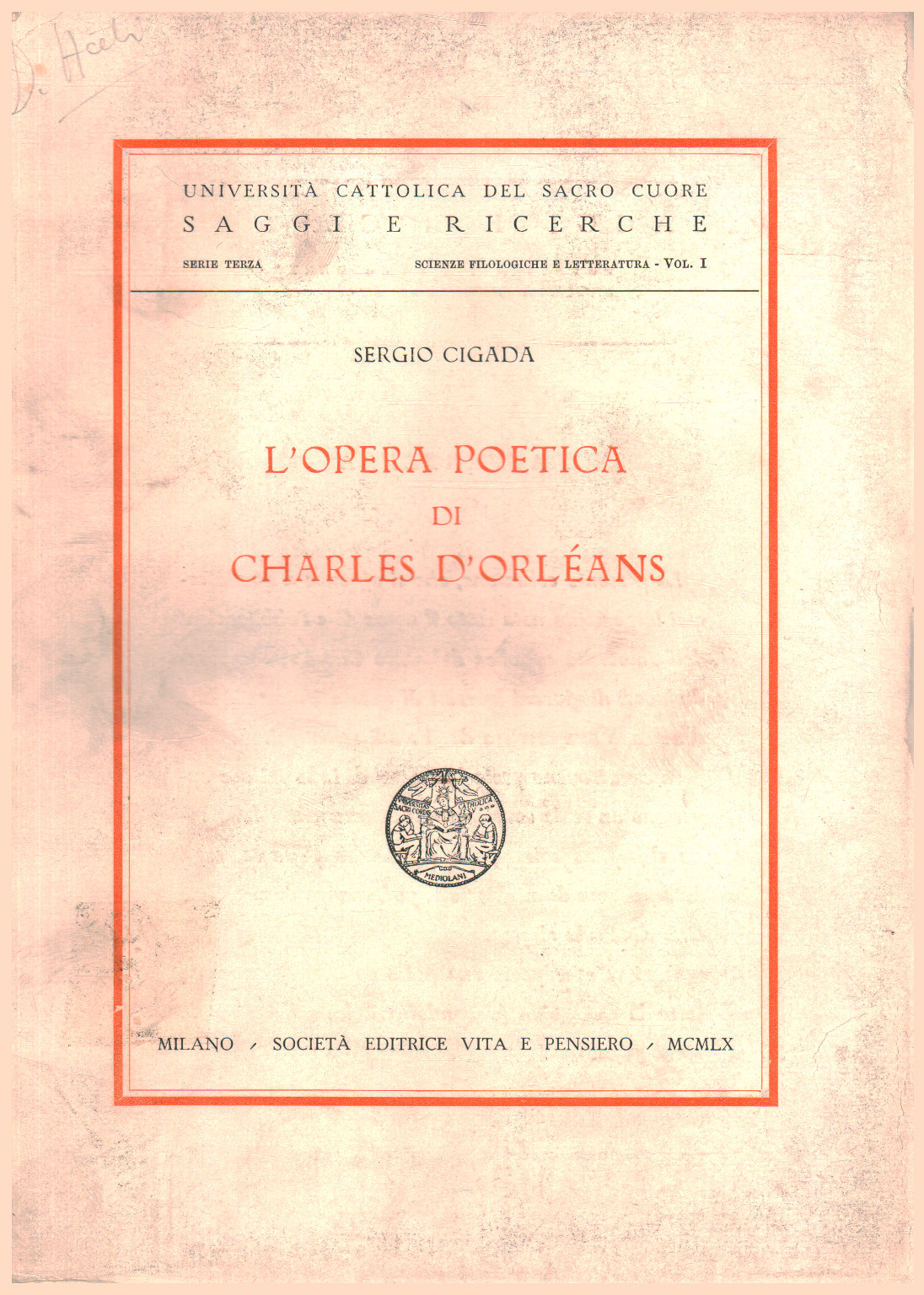 L opera poetica di Charles d Orléans, s.a.