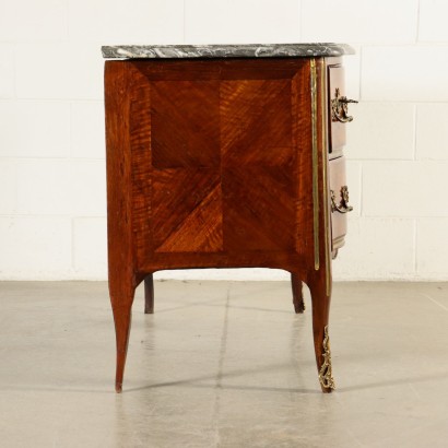 Elegant Commode Acajou Marbre Bronze France Moitié '700