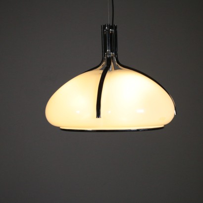 Ceiling Lamp Chromed Aluminium Vintage Italy 1960s-1970s