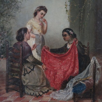 Alvaro Miron The Choice of Fabrics Oil Painting 1872