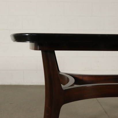 Table Wood Stained Ebony Formica Vintage Italy 1960s