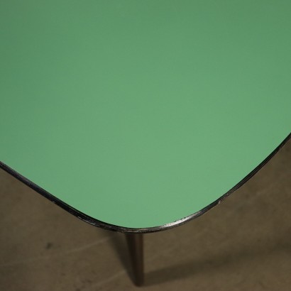 Table Bois teint ébène Formica Vintage Italie Années 60