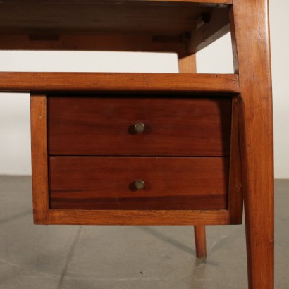 Desk Mahogany Formica Vintage Italy 1950s