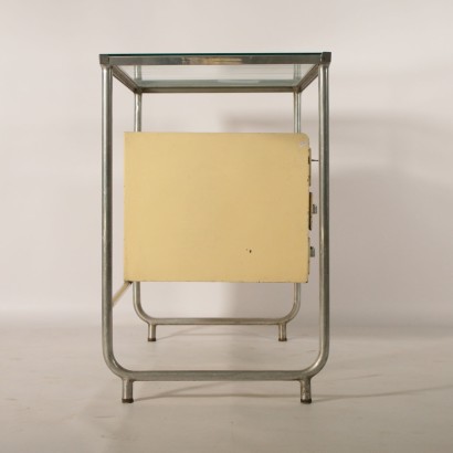 Office Desk Lacquered Metal Aluminium Vintage Italy 1960s