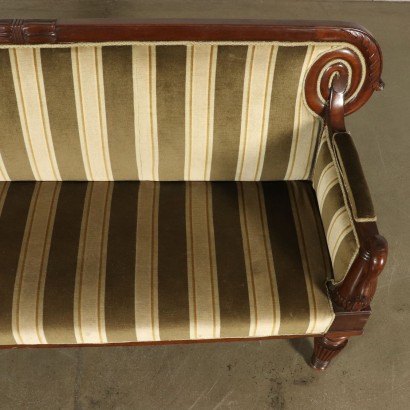 Elegantes Sofa Mahogani Frankreich 19. Jahrhundert