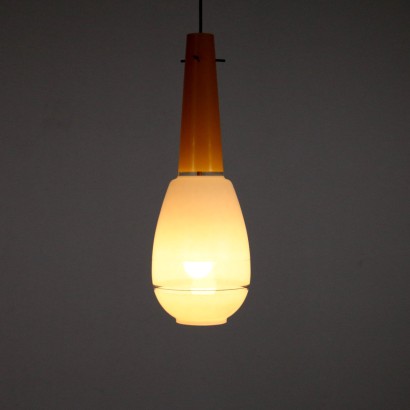 Ceiling Lamp Glass Vintage Italy 1960s