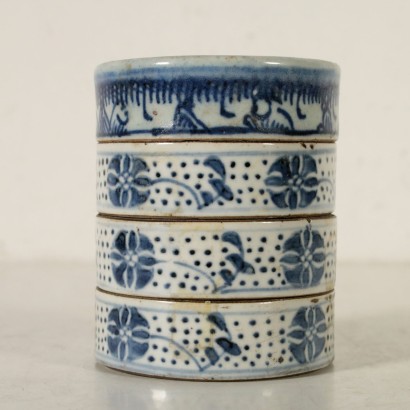 Three-story Box with Cover Porcelain China 19th Century