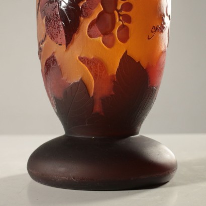 Vase Galle Style Polychrome Glass France 20th Century