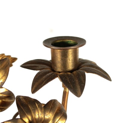 Pair of Candle Holders Gilded Bronze Italy Late 1800s