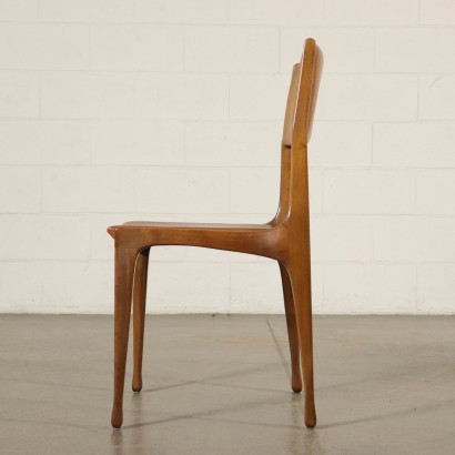 Stühle für Cassina Buchenholz Kunstleder Vintage Italien 60er Jahre