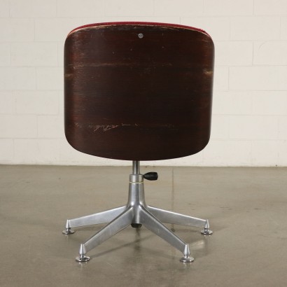 Swivel Office Chair Designed by Ico Parisi Vintage Italy 1970s