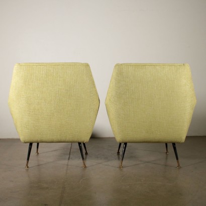Pair of Armchairs Velvet Upholstery Foam Vintage Italy 1960s