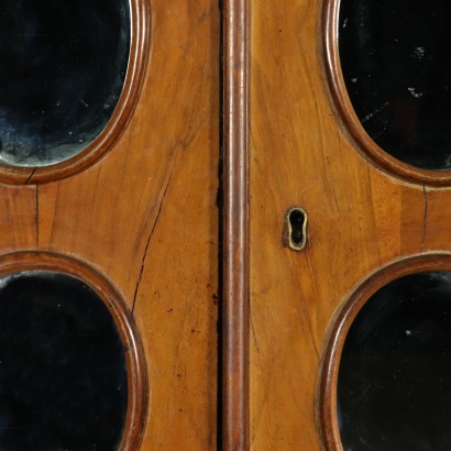 Small Wardrobe with Mirrors Walnut Italy First Half of 1900s