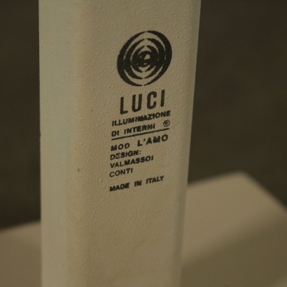 Stehlampe für Luci Metall Stahl Vintage Italien 70er Jahre