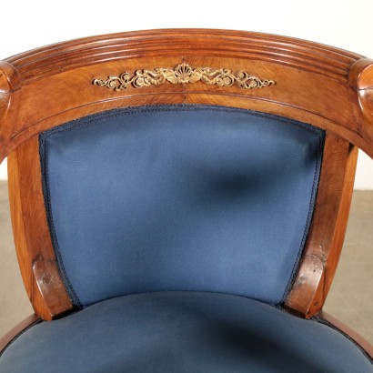 Eleganter Sessel und Paar Stühle Italien 20. Jahrhundert