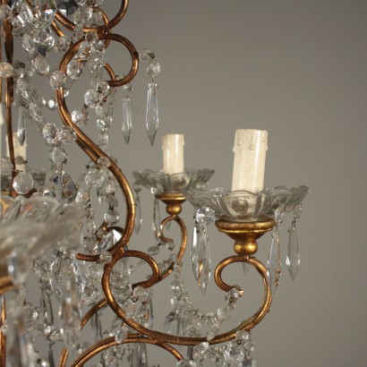 Chandelier Glass Pendants Italy First Half of 1900s