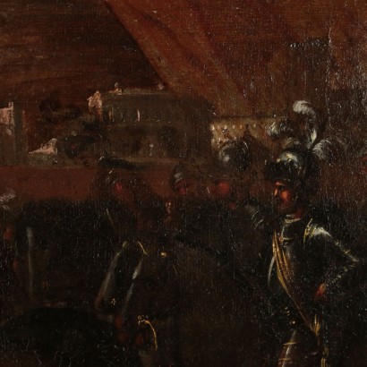 Siege Scene Carlo Coppola Setting of Oil Painting 17th Century