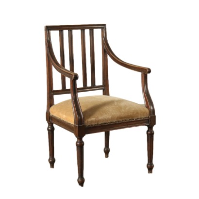 Neoclassical Armchair Walnut Italy 18th Century