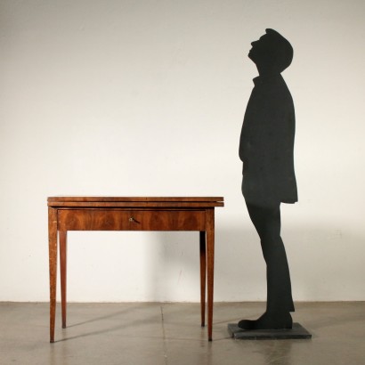 Petite Table Directoire Noyer Fabriqué en Italie Premier '800