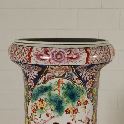Grands Vases Porcelaine Bois ébonisé Chine '900