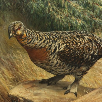 The Grouse Oil Painting Early 20th Century