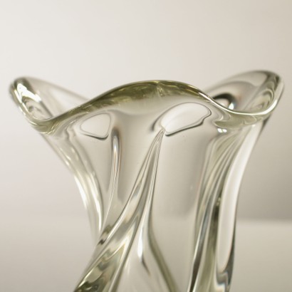 Vase Transparentes Glas 20. Jahrhundert