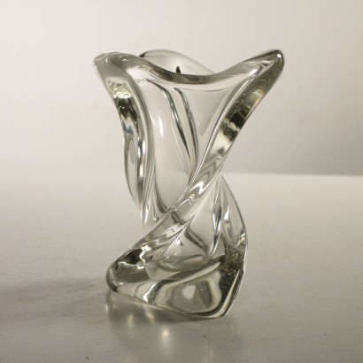 Vase Verre transparent Torchon Italie Deuxième moitié '900