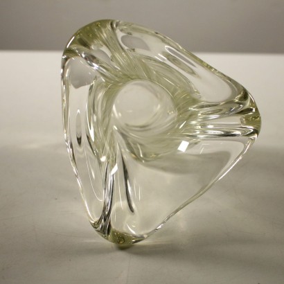 Vase Verre transparent Torchon Italie Deuxième moitié '900