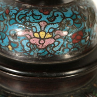 Cloisonné Vase mit Deckel Japan 19. Jahrhundert