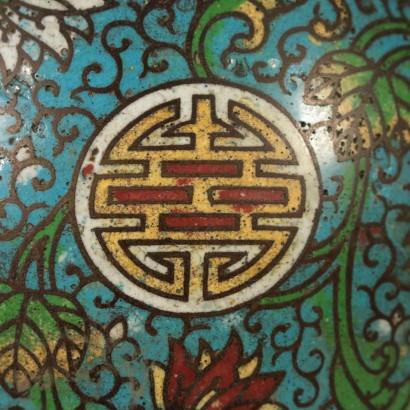 Cloisonné Vase mit Deckel Japan 19. Jahrhundert