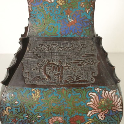 Paar Cloisonné Vasen Japan 19. Jahrhundert