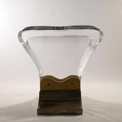 Table by Max Forti Glass Top Vintage Brazil 1980s