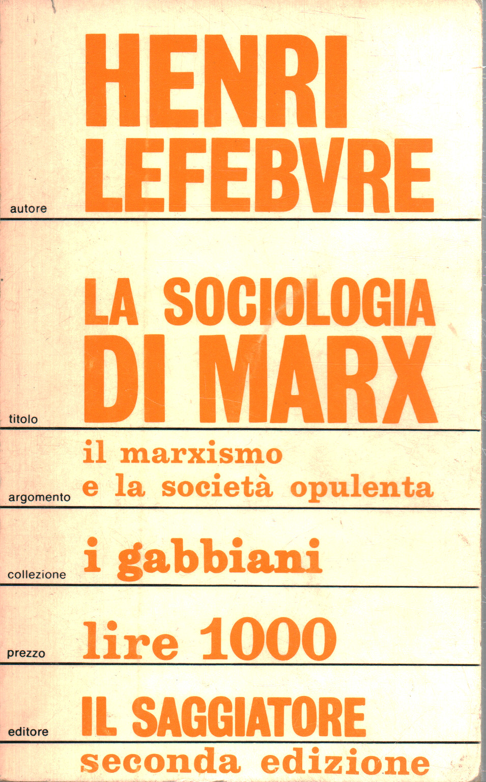 La sociologia di Marx, s.a.