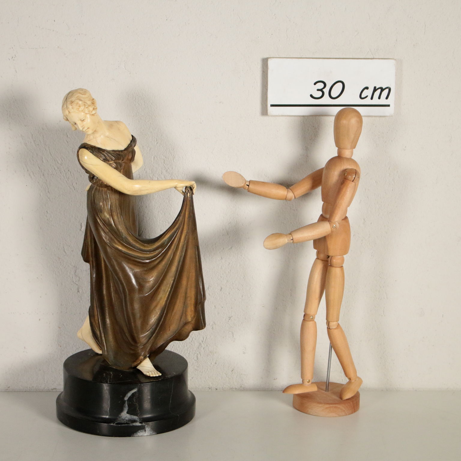 bronze 30cm style antique Statuette de ballerine