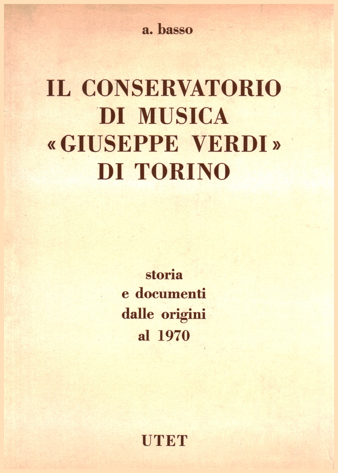 Le Conservatoire de Musique "Giuseppe Verdi" de Tor, s.a.