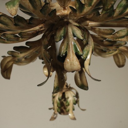 Chandelier with Sheet Leaves Italy 20th Century