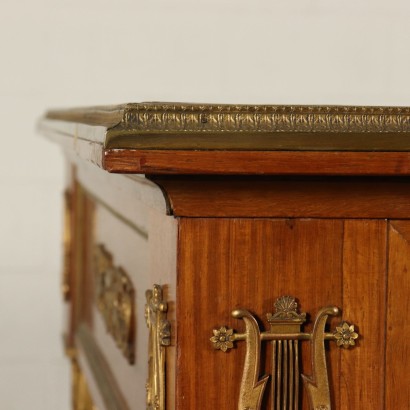 Large Revival Mahogany Desk Italy 20th Century